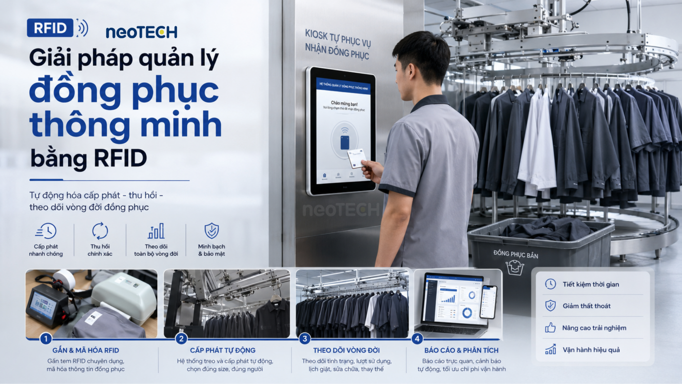 Giải pháp quản lý đồng phục thông minh bằng RFID – Tiện lợi, minh bạch và hiệu quả