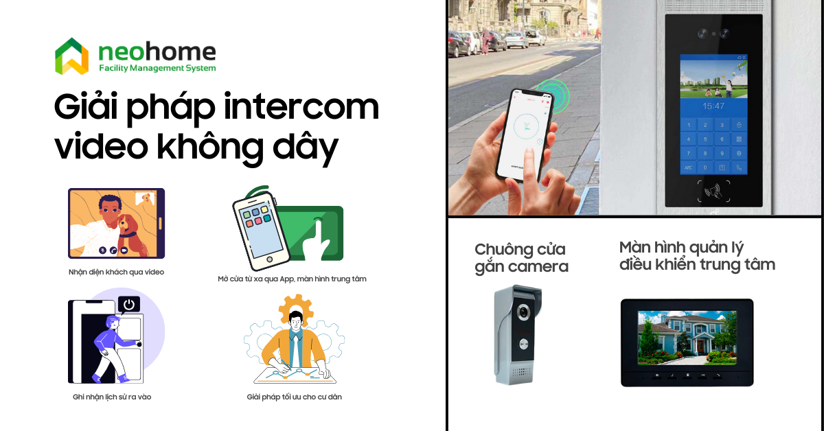 Giải pháp intercom video không dây cho căn hộ cao cấp, villa, chung cư với thương hiệu neoSmart